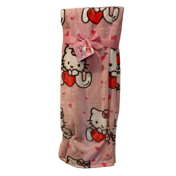 Hello Kitty Other - Hello Kitty Pink Valentine's Day I Heart You Throw Blanket